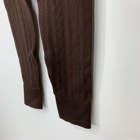 Joylab Solid Color Fudge Brown High Rise Textured Pattern Leggings New Nwt Sz S - Picture 5 of 15